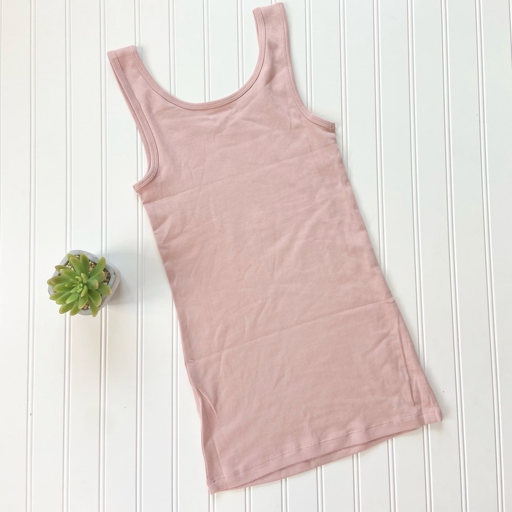 Slim Fit Scoop Neck Tank-beige - Picture 5 of 10